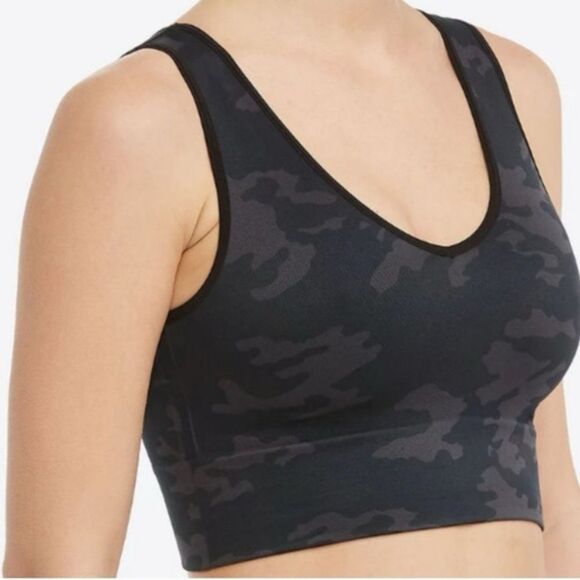 SPANX Lamn Seamless Crop Top Camo Size Large - Picture 1 of 9